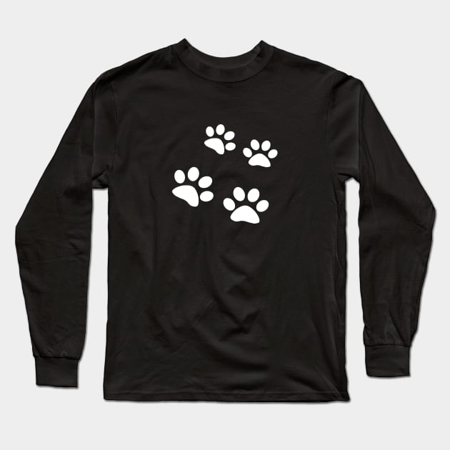 Paws - Pet Love Dog Paw Long Sleeve T-Shirt by amalya